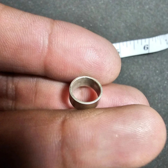 Sterling silver 925 half inch round barrel bead charm pendant engraved Rebecca - Picture 4 of 8